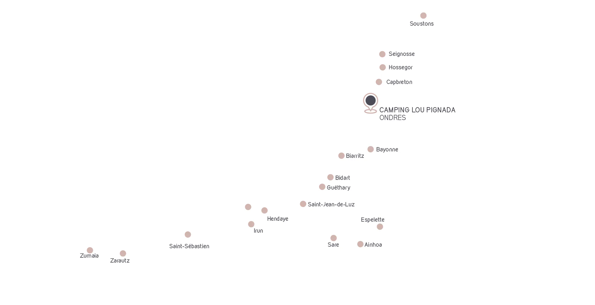 la carte sud ouest camping lou pignada